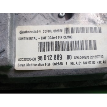 Recambio de pantalla multifuncion para peugeot 508 active referencia OEM IAM 9801286980  