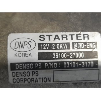 Recambio de motor arranque para hyundai elantra (xd) 2.0 crdi cat referencia OEM IAM 3610027000  