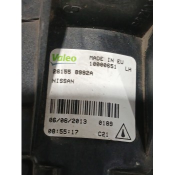 Recambio de faro antiniebla izquierdo para nissan qashqai i (j10, nj10) 1.5 dci referencia OEM IAM 261558992A  