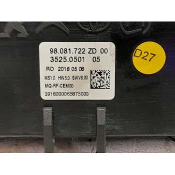 Recambio de mando climatizador para peugeot expert furgón 1.6 blue-hdi fap referencia OEM IAM 98081722ZD  