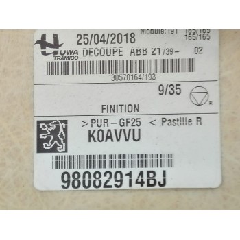 Recambio de techo interior para peugeot expert furgón 1.6 blue-hdi fap referencia OEM IAM 98082914BJ  