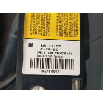 Recambio de airbag cortina delantero derecho para opel astra h berlina essentia referencia OEM IAM 366398980  