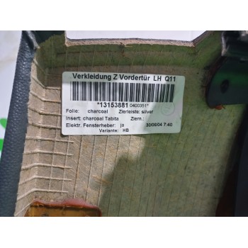 Recambio de guarnecido puerta delantera izquierda para opel astra h berlina elegance referencia OEM IAM 13153881  