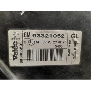 Recambio de faro izquierdo para opel meriva 1.7 16v cdti referencia OEM IAM 93321052  