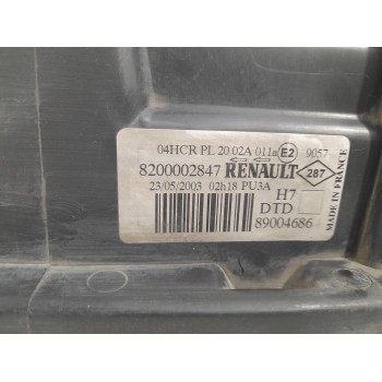 Recambio de faro derecho para renault laguna ii (bg0) 1.6 referencia OEM IAM 8200002847  