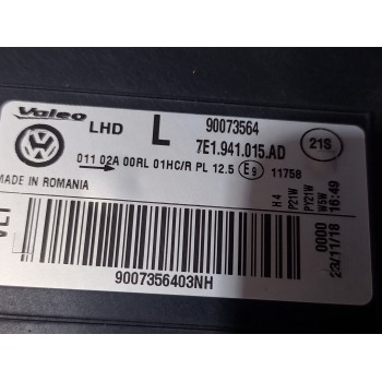 Recambio de faro izquierdo para volkswagen transporter t6 t6 caravelle trendline referencia OEM IAM 90073564  