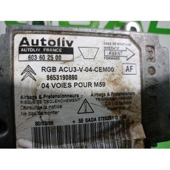 Recambio de centralita airbag para citroën berlingo 1.9 d 600 furg. referencia OEM IAM 9653190880  