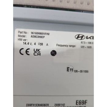 Recambio de pantalla multifuncion para kia stonic (yb) 1.0 t-gdi referencia OEM IAM 96160H8691  