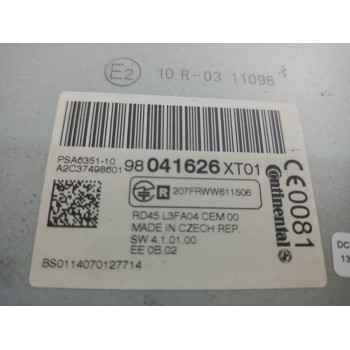 Recambio de sistema audio / radio cd para citroën c3 exclusive referencia OEM IAM 98041626XT  