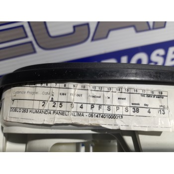 Recambio de mando calefaccion / aire acondicionado para fiat doblo cargo 1.3 16v jtd cat referencia OEM IAM 05147401000013  