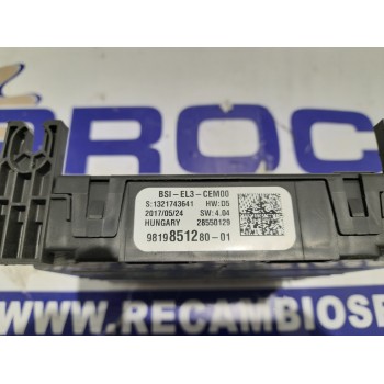 Recambio de centralita bsi para toyota proace furgoneta (mdz_) 1.6 d4d (mdz9) referencia OEM IAM 9819851280  