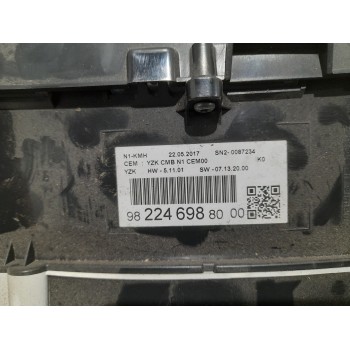 Recambio de cuadro instrumentos para toyota proace furgoneta (mdz_) 1.6 d4d (mdz9) referencia OEM IAM 9822469880  