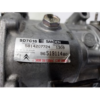 Recambio de compresor aire acondicionado para citroën c4 grand picasso avatar referencia OEM IAM 9651911480  