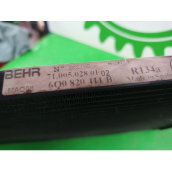 Recambio de condensador / radiador aire acondicionado para seat ibiza (6l1) 1.4 16v referencia OEM IAM 6Q0820411B  