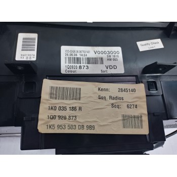 Recambio de cuadro instrumentos para volkswagen eos (1f7) 2.0 referencia OEM IAM 1Q0920873 / 1Q0920874AZ02  