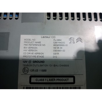 Recambio de sistema audio / radio cd para peugeot 508 active referencia OEM IAM 98246566800-00  