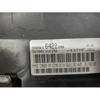 Recambio de cuadro instrumentos para peugeot partner kombi 1.6 blue-hdi fap referencia OEM IAM 9801642280  