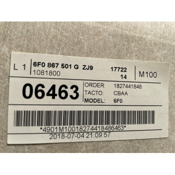 Recambio de techo interior para seat ibiza (kj1) reference referencia OEM IAM 6F0867501G  