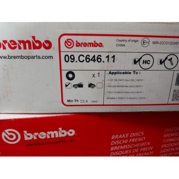 Recambio de disco de freno trasero para renault trafic furgón referencia OEM IAM 09C64611  