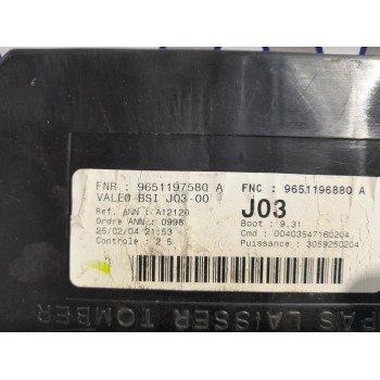 Recambio de centralita bsi para peugeot 307 (s1) 2.0 hdi cat referencia OEM IAM 9651197580  