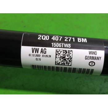 Recambio de transmision delantera izquierda para volkswagen t-cross advance referencia OEM IAM 2Q0407271BM  