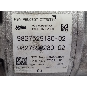 Recambio de compresor aire acondicionado para peugeot 308 active referencia OEM IAM 9827529180-02  
