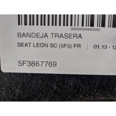 Recambio de bandeja trasera para seat leon sc (5f5) 1.4 16v tsi referencia OEM IAM 5F3867769  