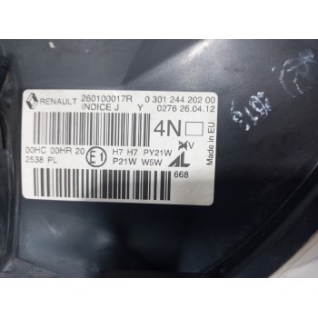 Recambio de faro derecho para renault megane iii berlina 5 p dynamique referencia OEM IAM 260100017R  