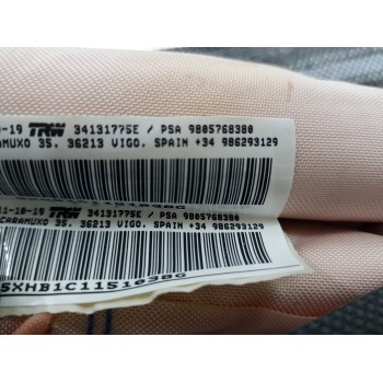 Recambio de airbag cortina delantero derecho para peugeot 308 active referencia OEM IAM 9805768380  