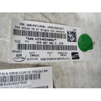 Recambio de techo interior para seat arona xperience plus referencia OEM IAM 6F9867501G  