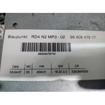 Recambio de sistema audio / radio cd para citroën c5 berlina attraction referencia OEM IAM 96606479YW  