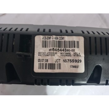 Recambio de pantalla multifuncion para citroën c4 sedan collection referencia OEM IAM 9664644380  