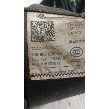 Recambio de cinturon seguridad trasero derecho para volkswagen golf vi variant (aj5) 1.6 tdi referencia OEM IAM 1K6857806AA  