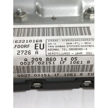 Recambio de airbag delantero derecho para mercedes-benz clk (c209) clk 240 (209.361) referencia OEM IAM A2098601405  