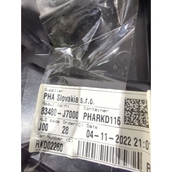 Recambio de elevalunas trasero derecho para kia ceed (cd) 1.0 t-gdi referencia OEM IAM 83481J7000/9470000200/83480J7000  