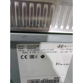 Recambio de sistema audio / radio cd para kia ceed (cd) 1.0 t-gdi referencia OEM IAM 96170J7810WK  