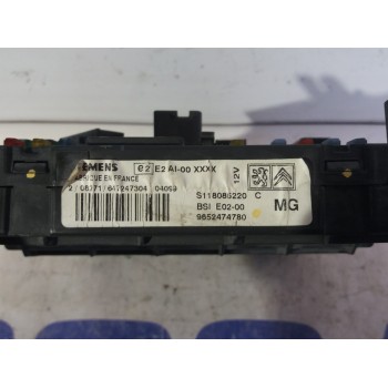 Recambio de caja reles / fusibles para peugeot 206 berlina 1.9 diesel referencia OEM IAM 9652474780  