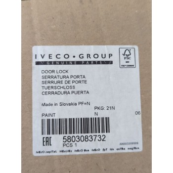 Recambio de cerradura puerta lateral derecha para iveco daily furgon referencia OEM IAM 5803083732  