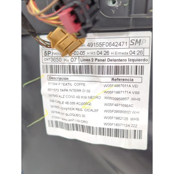 Recambio de guarnecido puerta delantera izquierda para seat leon (5f1) 1.6 tdi referencia OEM IAM 5F4867131  