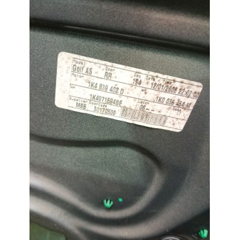 Recambio de puerta trasera derecha para volkswagen golf v (1k1) 1.9 tdi referencia OEM IAM 1K6833312  