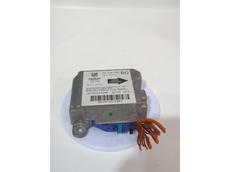 Recambio de centralita airbag para opel zafira a monospace (t98) 2.0 dti 16v (f75) referencia OEM IAM 09229303  