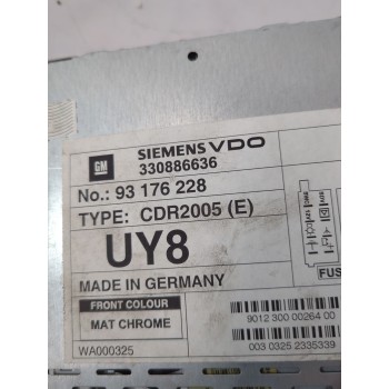 Recambio de sistema audio / radio cd para opel referencia OEM IAM 93176228/330886636  