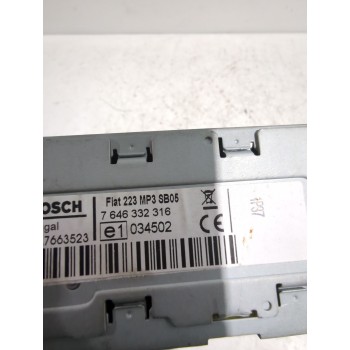 Recambio de sistema audio / radio cd para fiat referencia OEM IAM 7646332316  