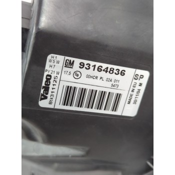 Recambio de faro derecho para opel referencia OEM IAM 93164836/89311125  