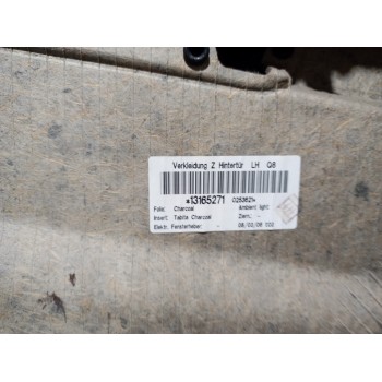 Recambio de guarnecido puerta trasera izquierda para opel zafira b cosmo referencia OEM IAM 13165271  