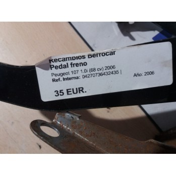 Recambio de pedal freno para peugeot 107 1.0 cat (384f) referencia OEM IAM 471100H030  