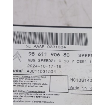 Recambio de centralita airbag para peugeot rifter 1.5 bluehdi 100 referencia OEM IAM 9861190680  