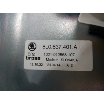Recambio de elevalunas delantero izquierdo para skoda yeti active referencia OEM IAM 5L0837401A  