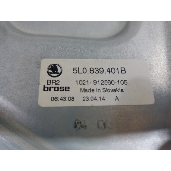 Recambio de elevalunas trasero izquierdo para skoda yeti active referencia OEM IAM 5L0839401B  