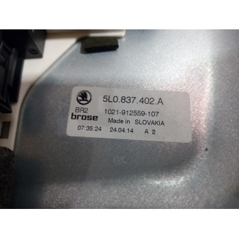 Recambio de elevalunas delantero derecho para skoda yeti active referencia OEM IAM 5L0837402A  